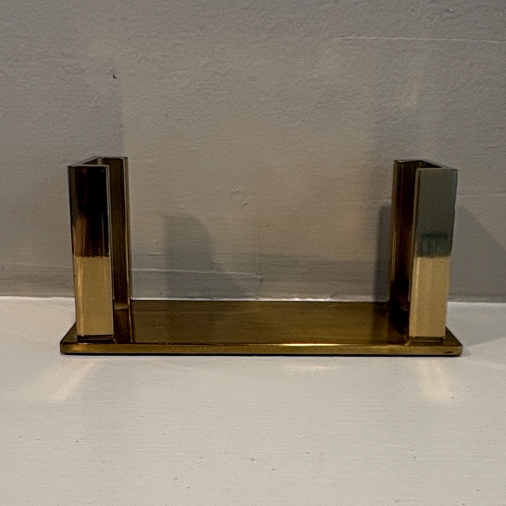 VTG 1970s Mid-Century Modern Brass
Buisness Card Holder‎